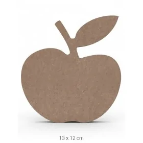 H073 Elma Ham Ahşap Boyanabilir Obje